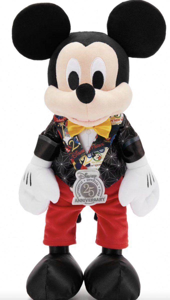 Disney Mickey Mouse - Disney Pin Trading 25th Anniversary Knuffel - 32 cm
