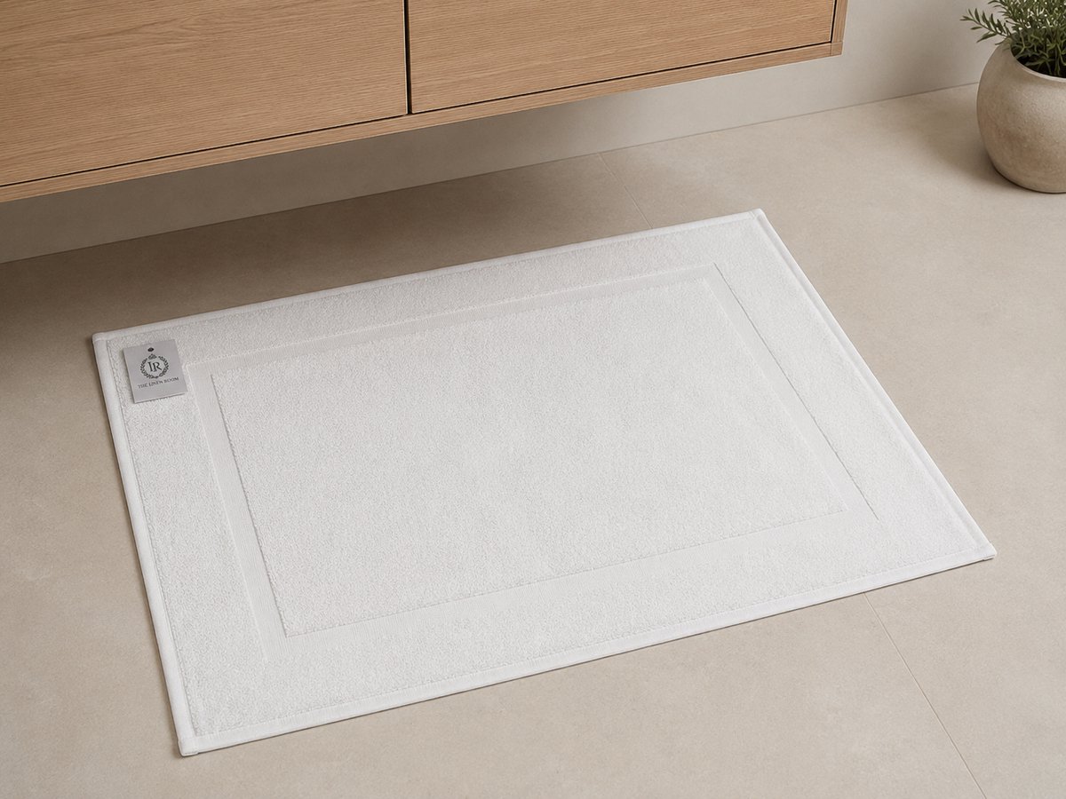 The Linen Room Badmat – 50 x 70 cm – Set van 2 – 100% Katoen – 650 GSM Dubbelgetwijnd 20/2 Garen – OEKO-TEX® – Extra Dik & Hoog Absorberend – Wit
