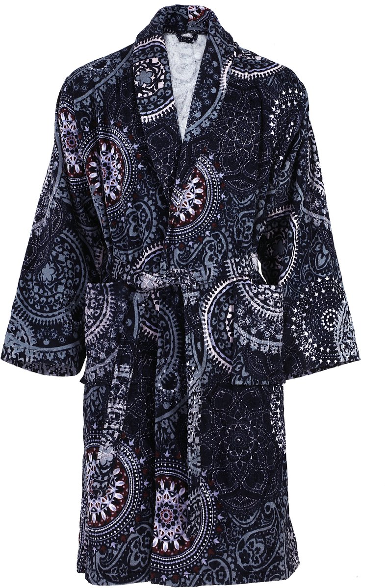 Padiro unisex badjas M - meerkleurig / blauw - 100% katoen