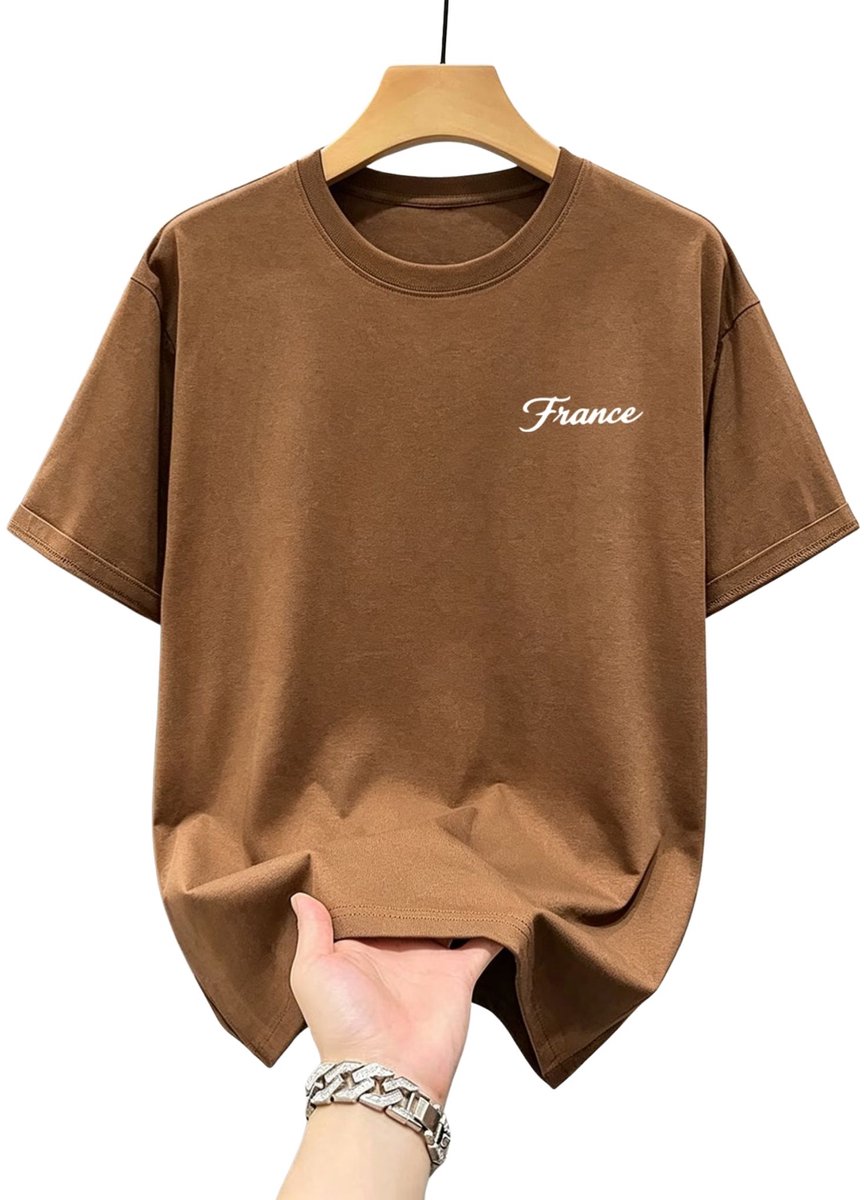 Currero T-Shirt Heren Shirt Zomerkleding T Shirt Mode Old Money Polo Mannen Kleding Volwassenen Bruin