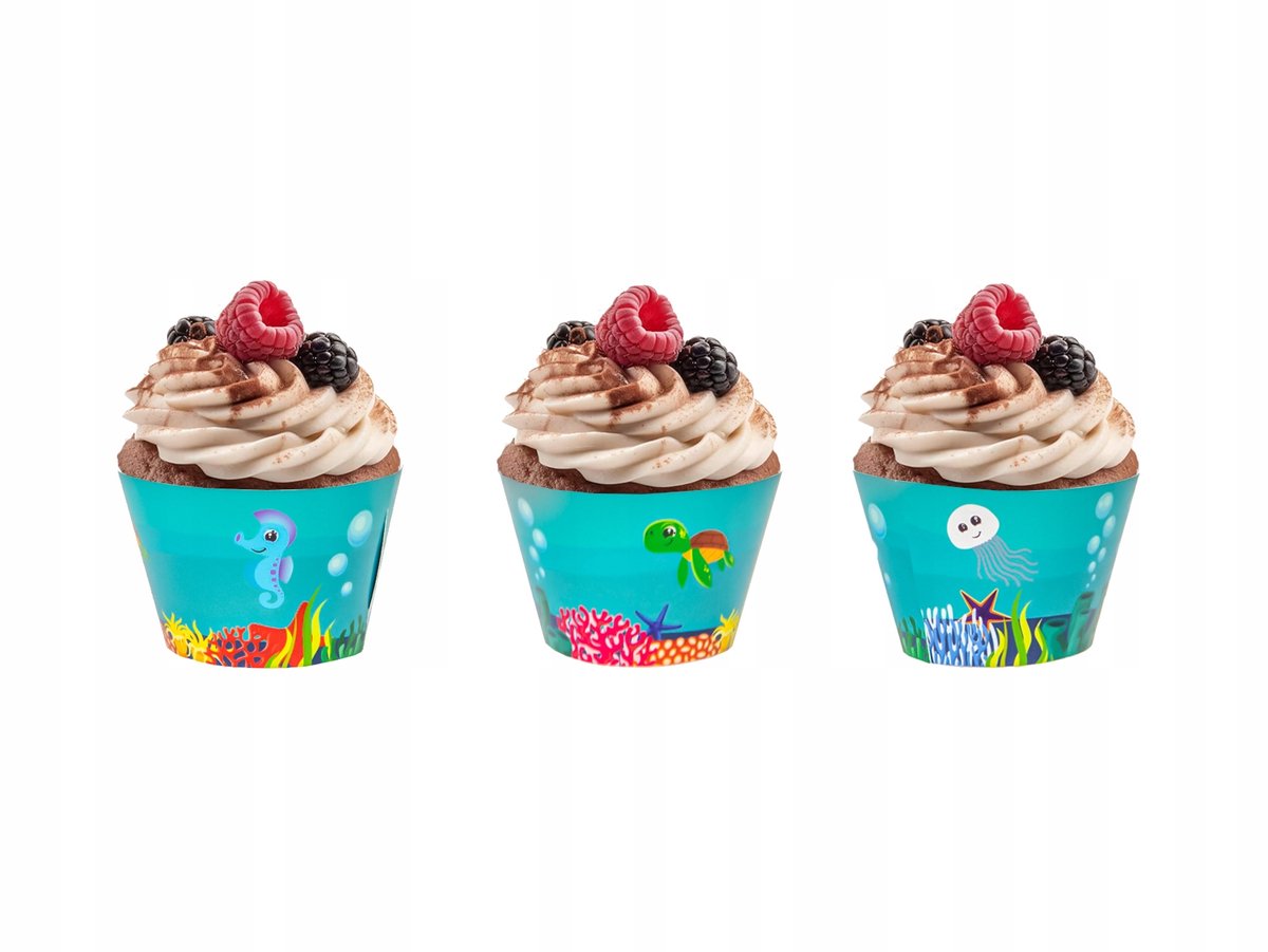 Muffinvormpjes Onderwaterwereld - 6 stuks