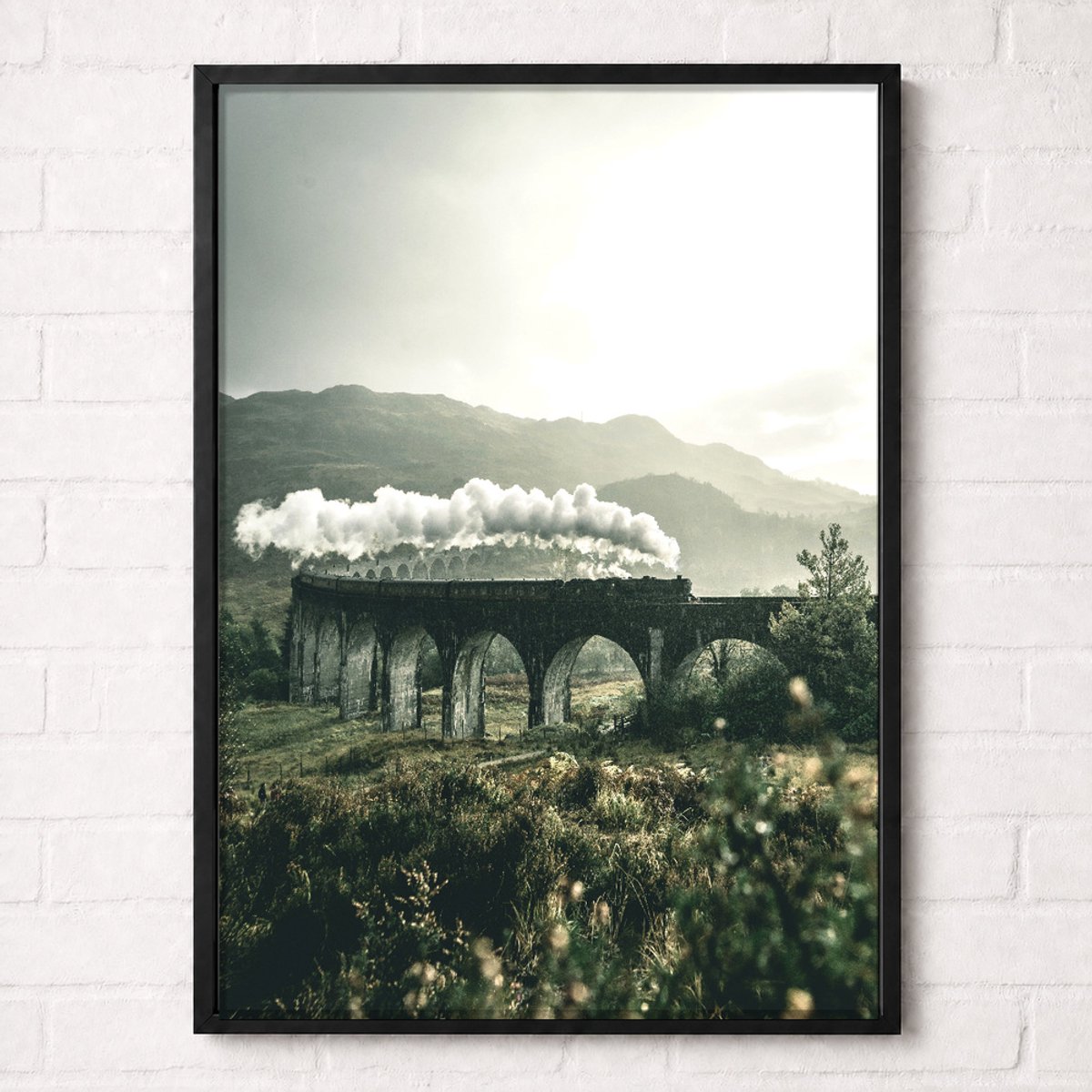 Stoomtrein door de Bergen Poster - Classic Travel Collection - Natuur Posters - A1+ 61 x 91,5 cm