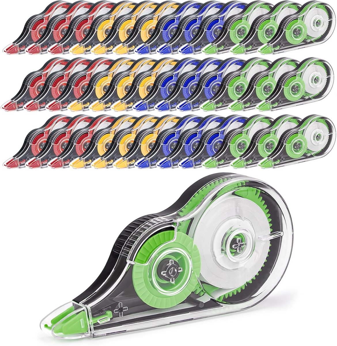 Correctierollers - Multi-kleur - 36 Stuks - 12 m x 5 mm - Voor School en Kantoor