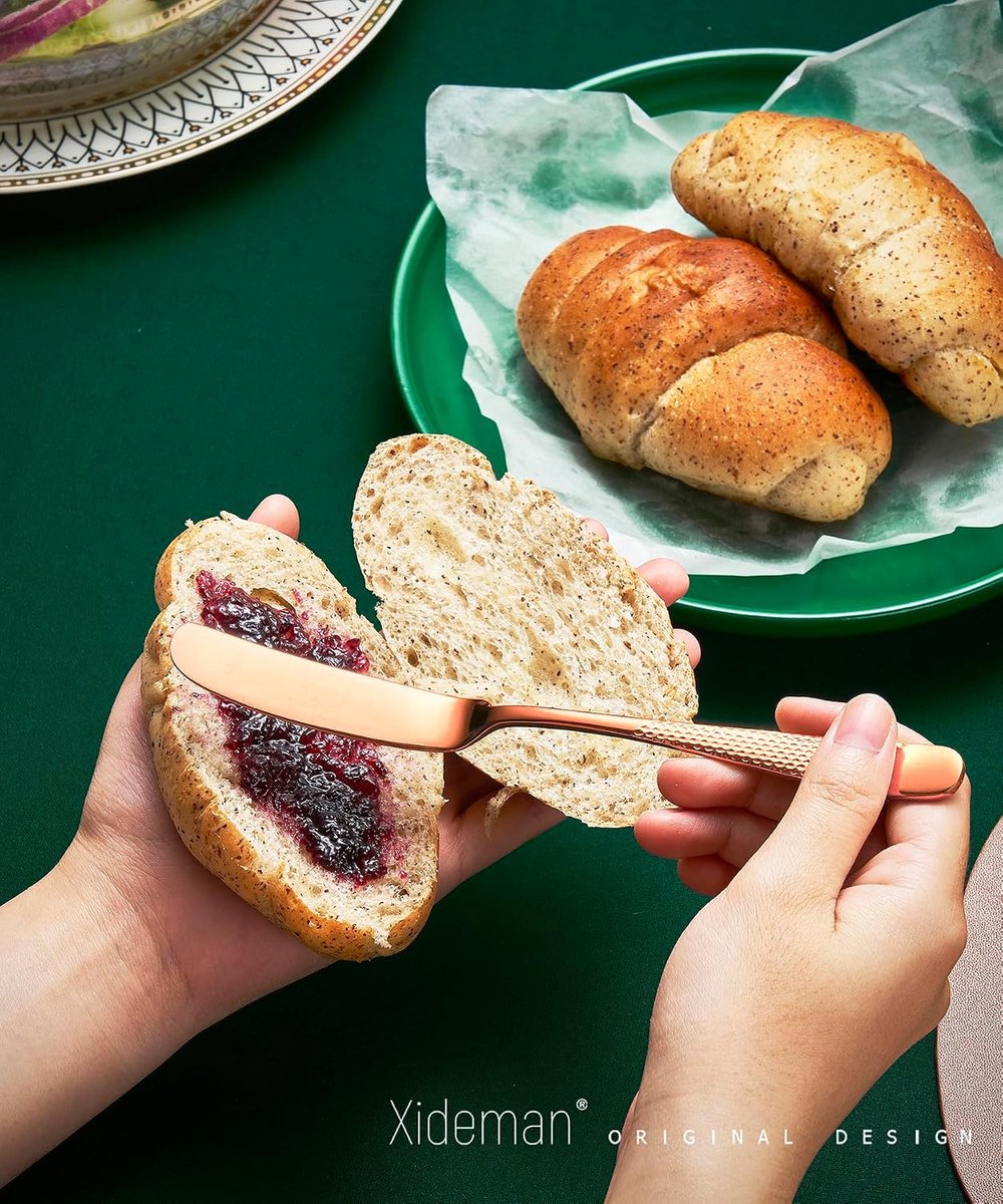 Bestekset 7-delig - Gehamerd 18/10 RVS - Koperkleurig - Perfect voor feestelijke gelegenheden