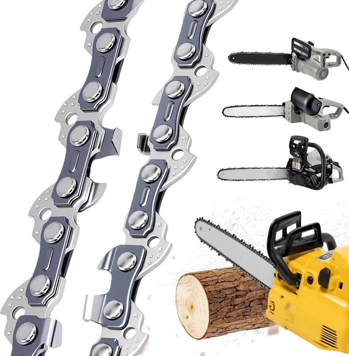 2 Artikel 30 cm 3/8'' 1,1 mm 45 TG kettingzaag ketting, vervanging voor Fortexxa 18/30, vervanging voor Ryobi OCS1830 - ShopVlot
