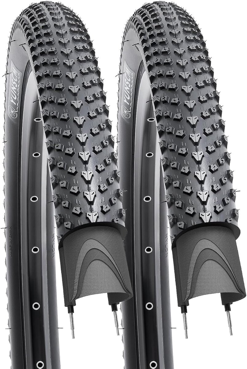 YunSCM 2PCS 60TPI nylon leak proof, 27.5 inch tires 27.5 x 2.60 (ETRTO 68-584), compatible with 27.5x2.40/2.50/2.60 - ShopVlot