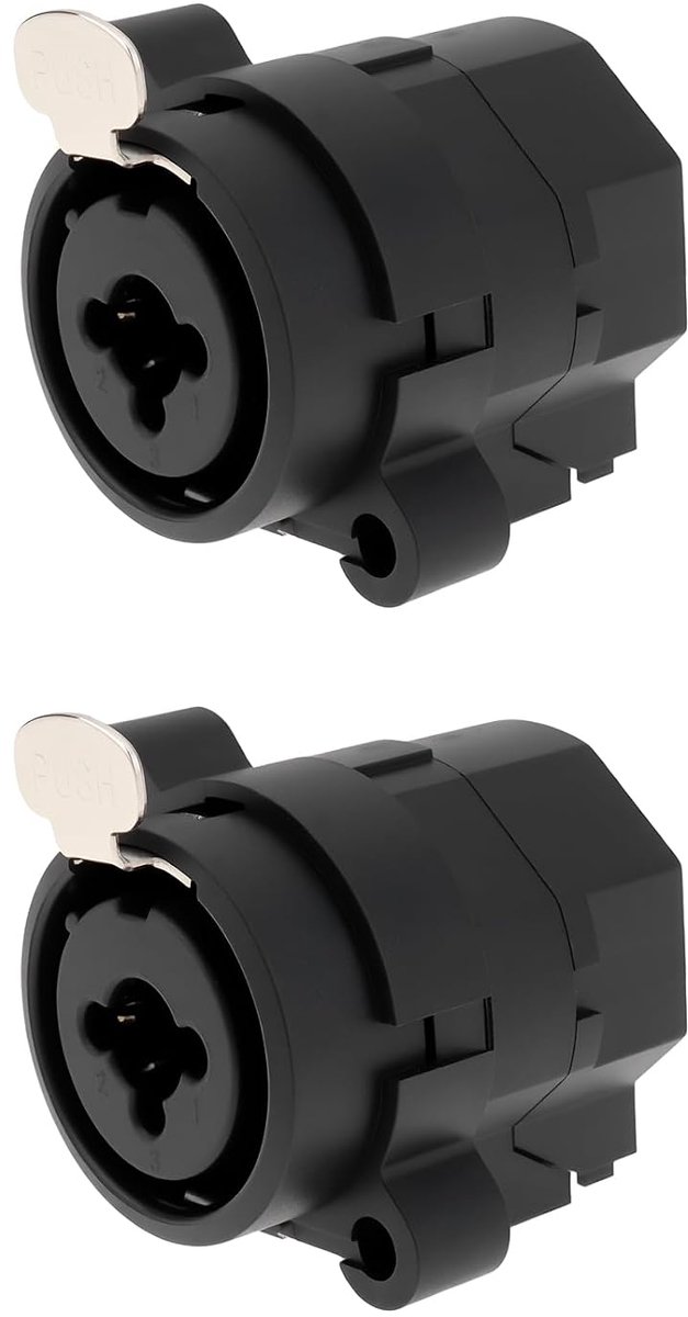 ECSiNG 2x Speaker 6.3mm XLR Female Input Jack Connector Compatible with QSC K8 K10 K12 KW153 KW181 - ShopVlot