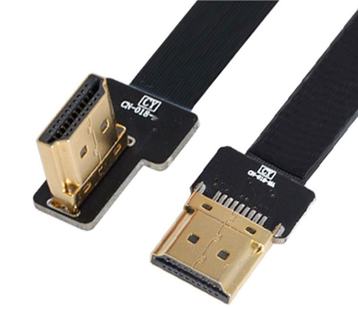 chenyang CYFPV HDMI Male to Male FPC Flat Extension Cable for Camera HDTV Multicopter Aerial Photography 90 Degree - ShopVlot