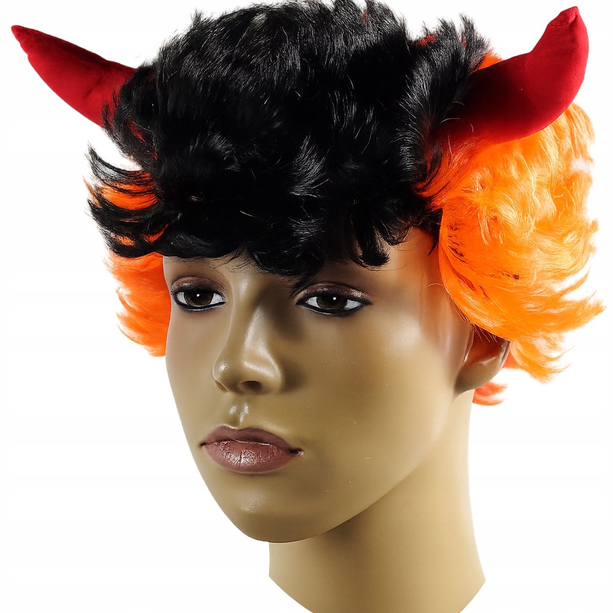 Perruque Diable/Duivel met Hoorns - Halloween & Feest