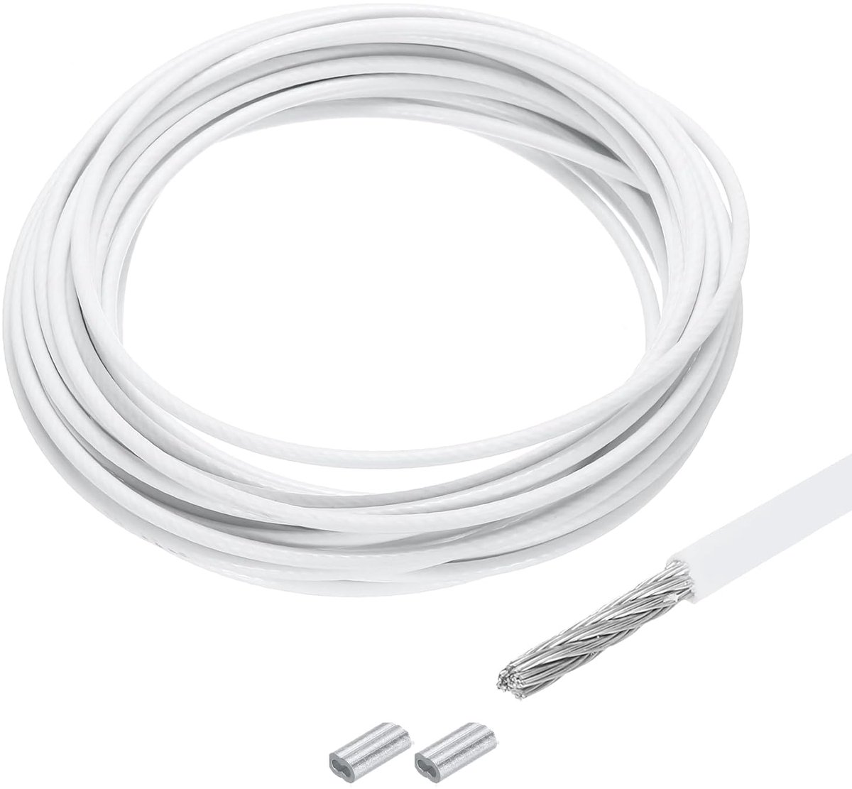 Staalkabel 10 meter - roestvrij staal 304 - vinylgecoat - ideaal voor ophangen - ShopVlot