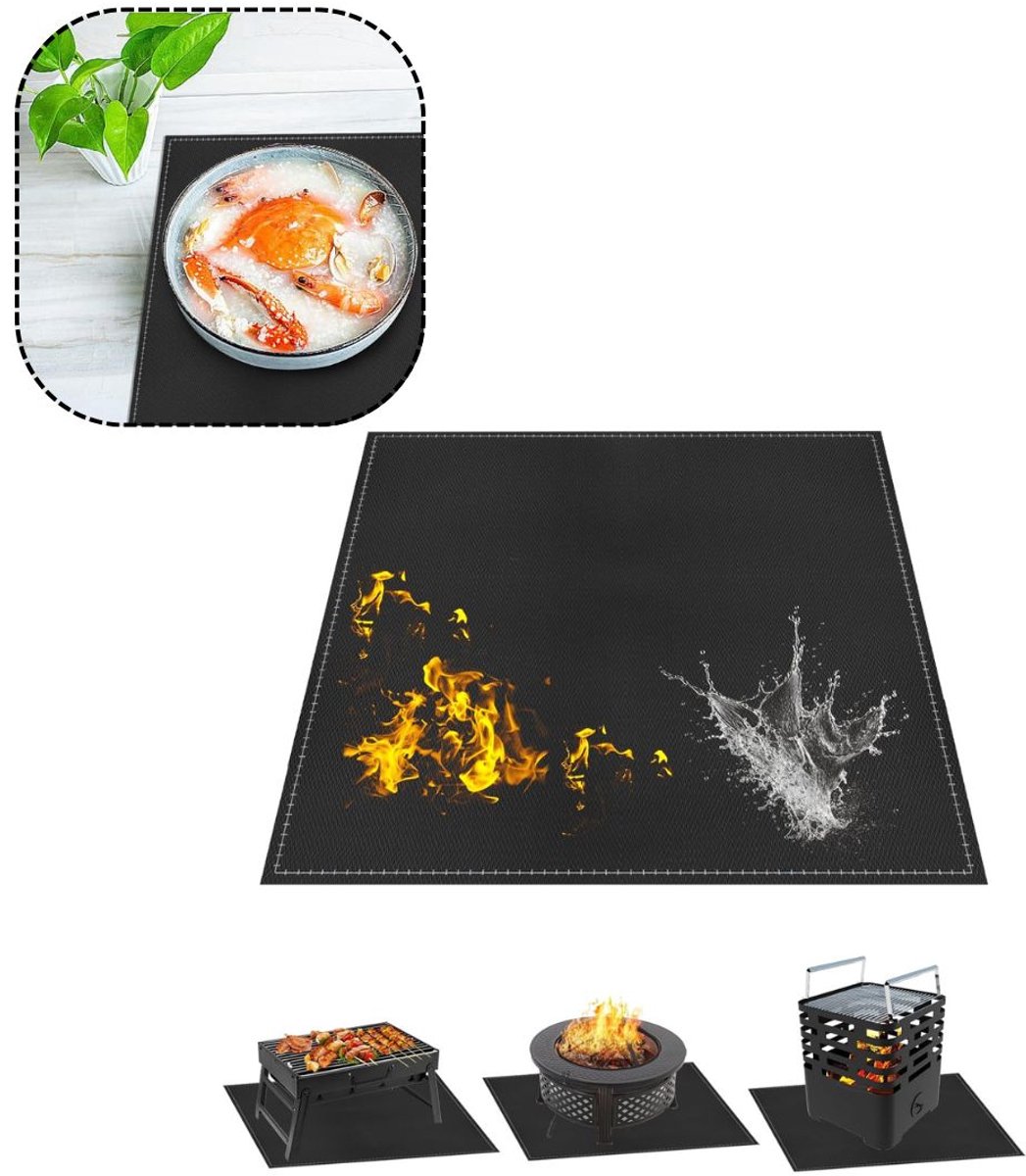 Zavio® Vuurvaste Mat - Hittebestendige Haardmat - Open Haard