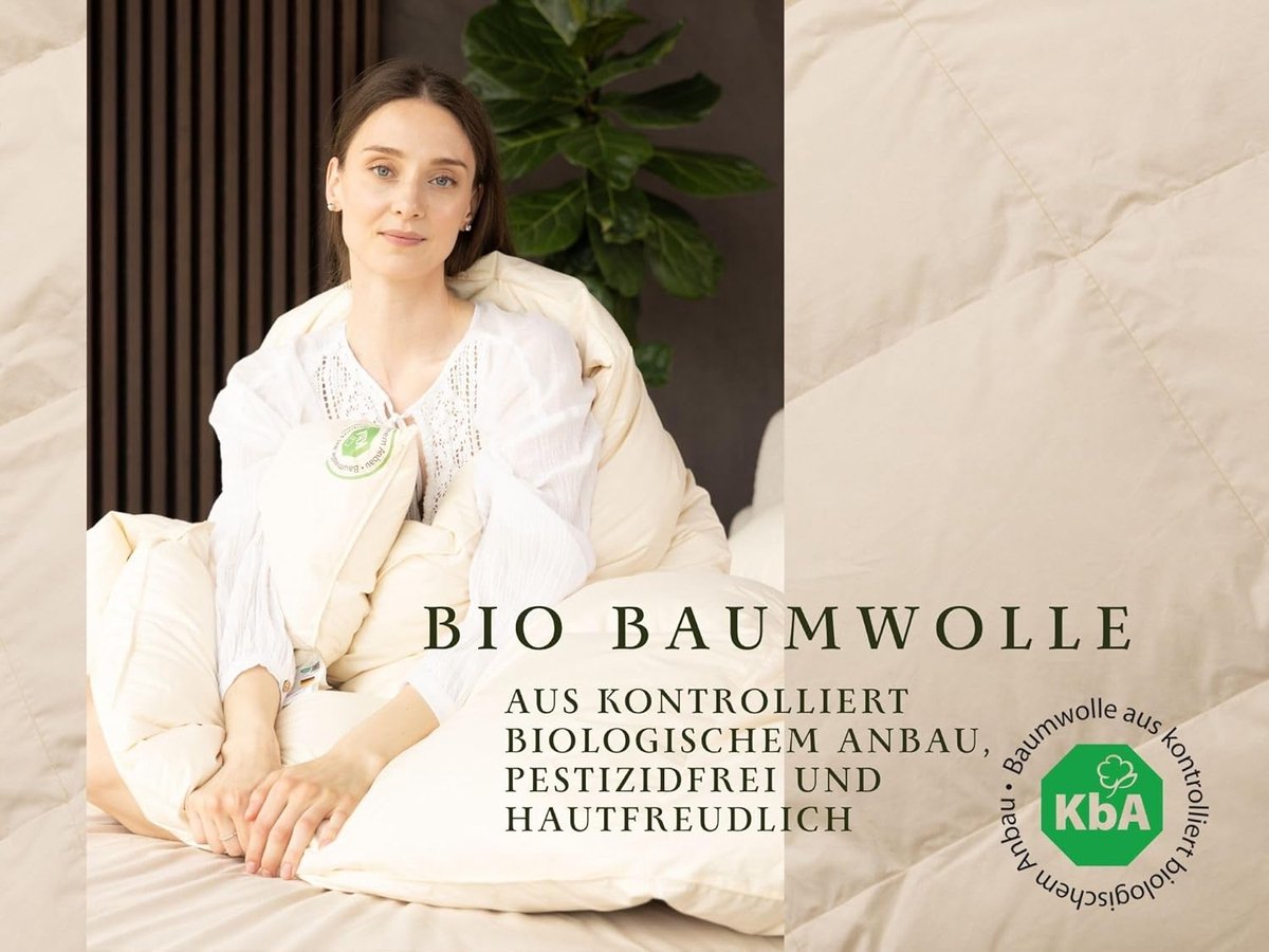 Duvet 155 x 200 cm - 100% Gansendons - Biologisch katoen - Klimaatneutraal slapen - ShopVlot