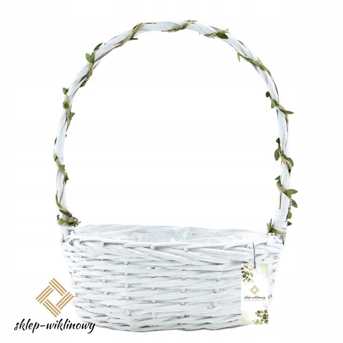 Wikkelen Paasmand Decoratie Mandje Vintage Wit
