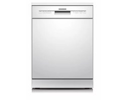 Heinner HDW-FSM60514WE++ Vrijstaande Vaatwasser – 14 Couverts – Energieklasse E – 5 Programma’s – Halve Belading – Startuitstel – Verstelbare Bovenkorf – AquaStop – Kinderslot – 60 cm – Wit – 5 Jaar Garantie