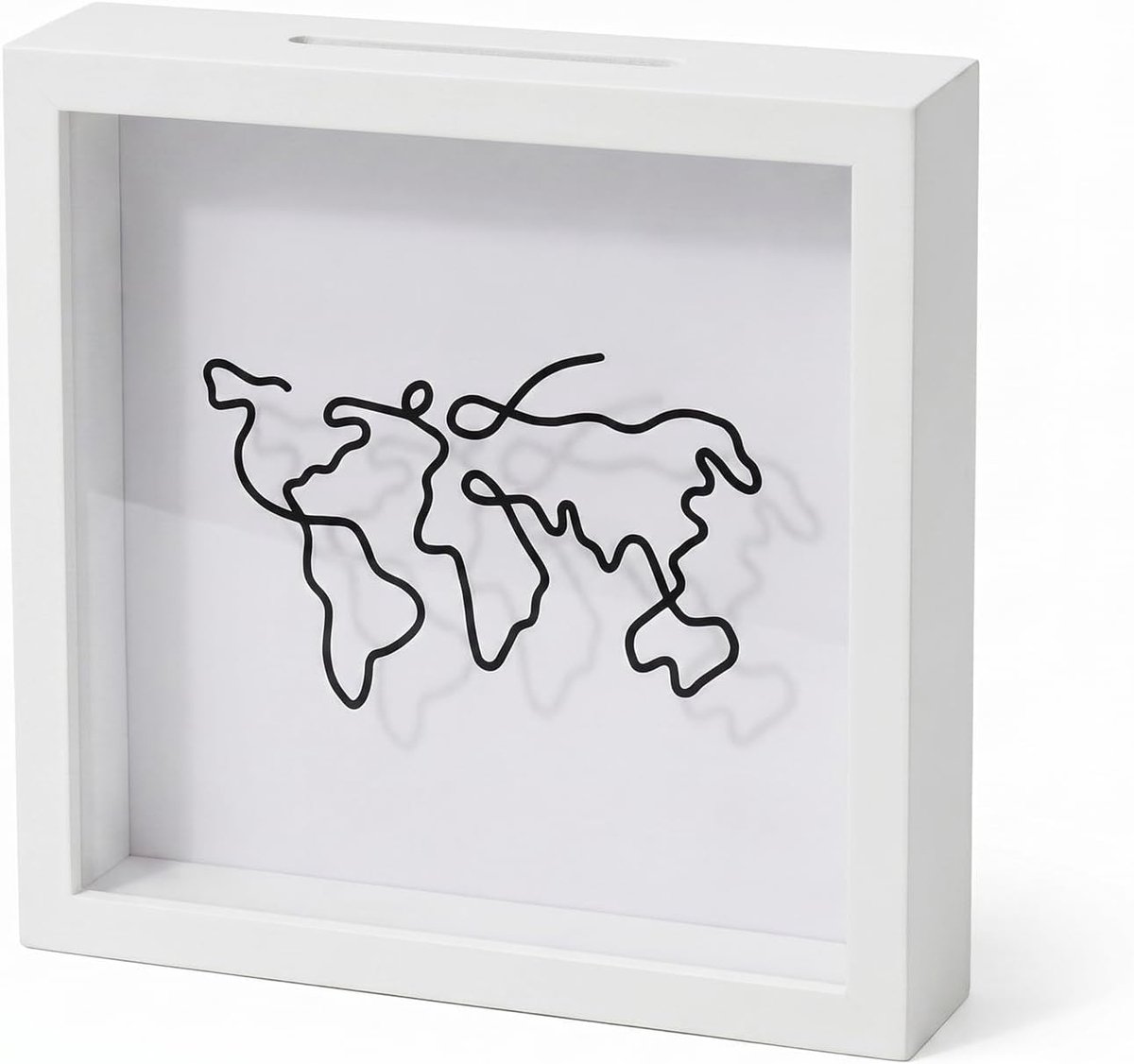 Archiefdoos voor reizen, avontuur, 20 x 20 cm, herinneringsdoos, schaduwbox, geheugenboxen, ticketbox met slot - ShopVlot