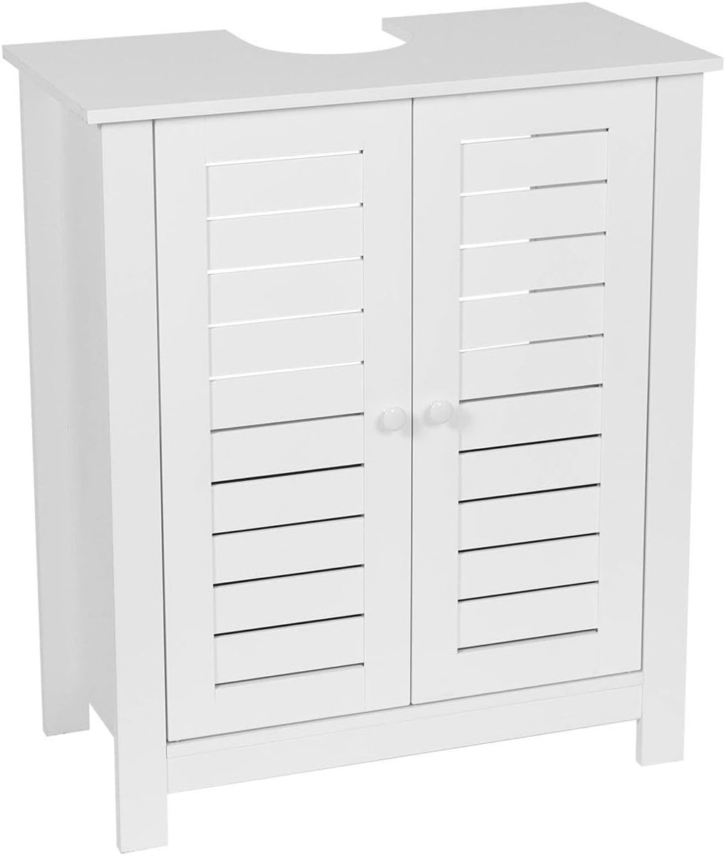Tendance Santorin Wastafelonderkast - 60 x 30 x 70 cm - 2 Deuren - MDF - Wit