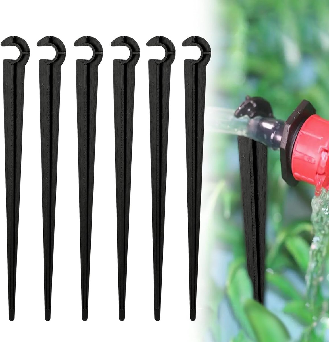 Drip Irrigation Poles, Ground Pens, Drip Irrigation for 4/7 mm Hose, Pegs, Irrigation, Plastic, Drip System, for - ShopVlot