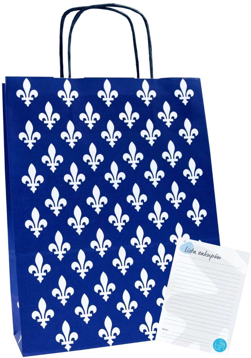 Cadeauzakjes vloeitjes 25x11x31cm, blauw-wit patroon, 10 stuks