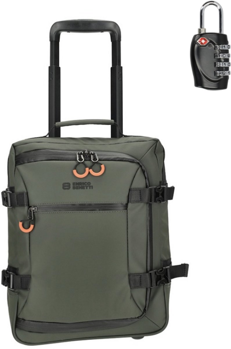 Underseat Koffer 40x30x20 cm - Trolley Wieltas - Olijf Groen - Met TSA Hangslot - Geschikt Voor Ryanair, Transavia, Wizz Air & EasyJet