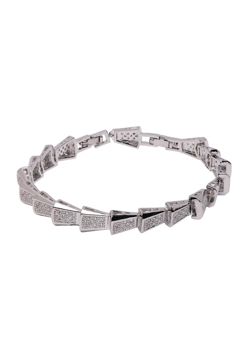 AVANT-GARDE PARIS Diva Over Cut Cascading Bracelet - zilver - 1 stuk - rhodium plated met cubic zirconia stenen