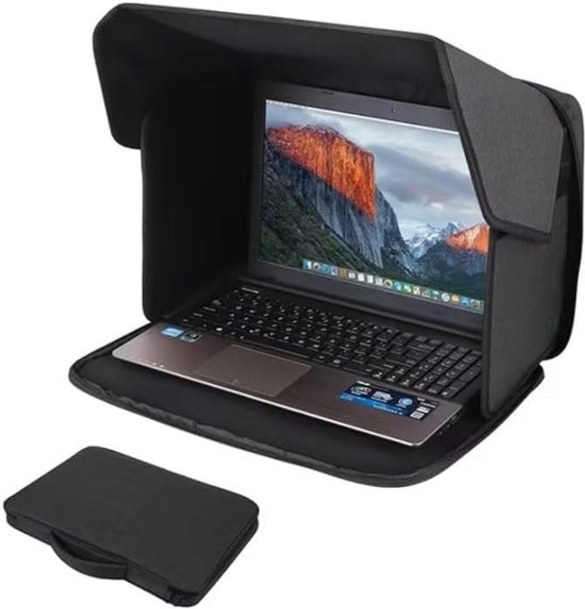 Sogiol® Zonnescherm voor laptops voor buiten - privacyhoes voor computers - opvouwbare draagbare beschermhoes