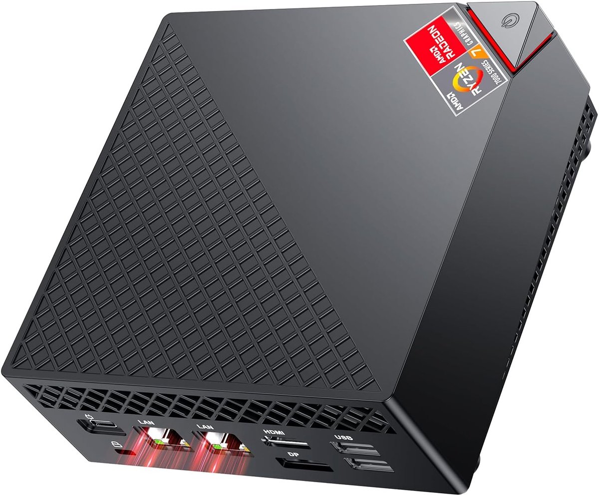 NiPoGi AM06 PRO Mini PC, 32GB DDR4, 1024GB M.2 SSD, АMD Ryzen 7 5825U (8C/16T, up to 4.5GHz) Mini Desktop Computer - ShopVlot