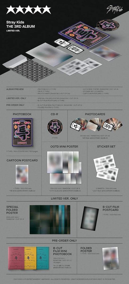 Stray Kids - 5-star [Limited VER.] 3rd album+pre-order benefit - ShopVlot