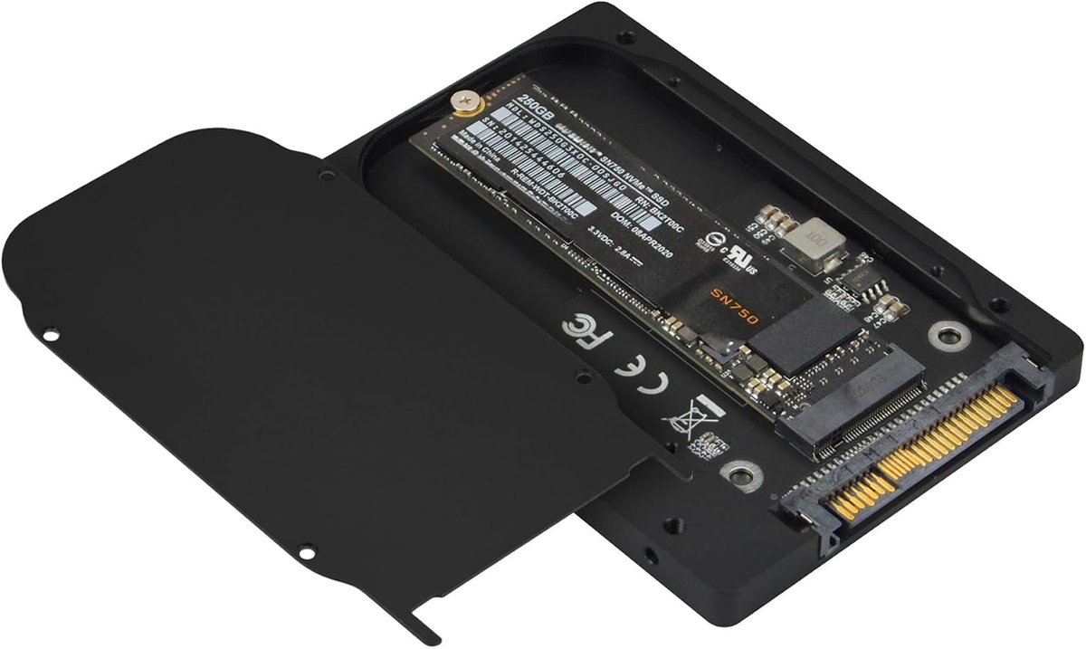 U.2 to NVMe SSD Enclosure, U.2 (SFF-8639) to M.2 Key-M 2.5 Inch 7mm SSD Converter Caddy, Compatible with PCIe 3.0 4.0 - ShopVlot