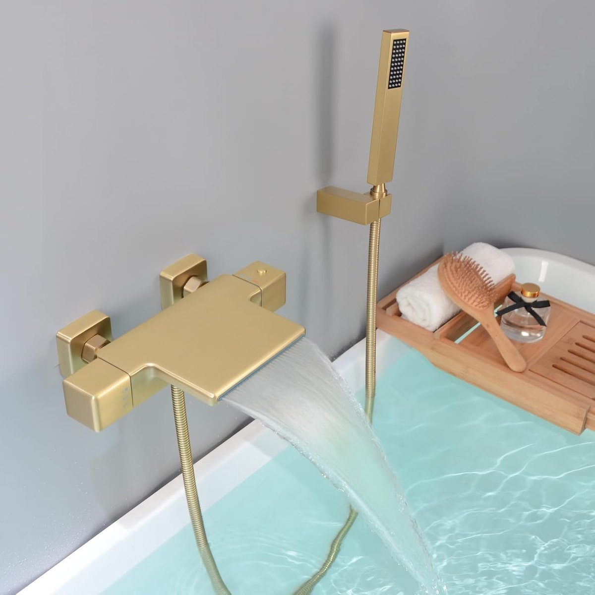 Bathtub faucet with hand shower, 4Y4OK - ShopVlot