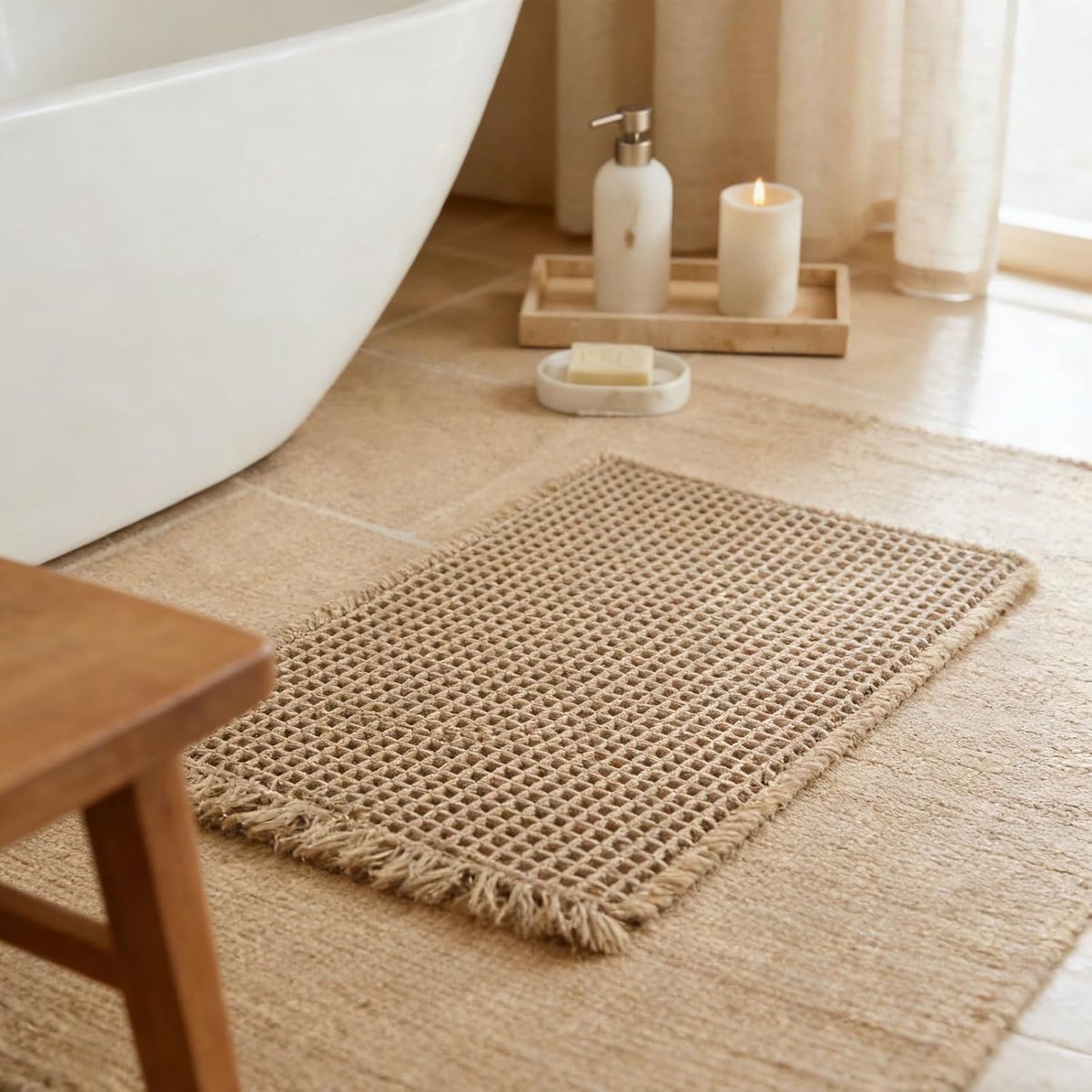 Badmat Antislip Wasbaar - Luxe Badkamer Decoratie - Ideaal voor Veiligheid en Comfort - ShopVlot