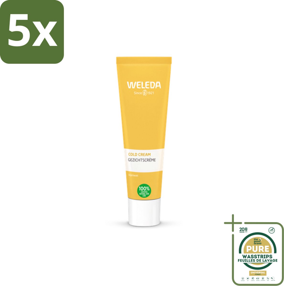 5 x WELEDA - Cold Cream gezichtscrème - Bescherming droge huid - 30 ml - Grootverpakking - Gezichtscrème - Droge Huid - Bescherming - Natuurlijke Crème - Bijenwas