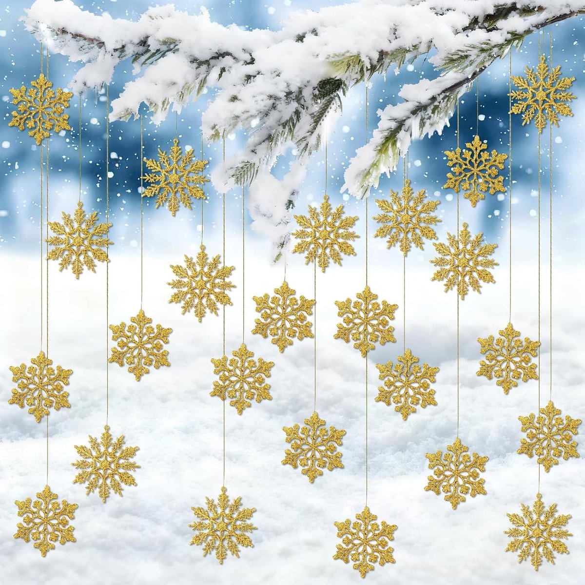 Sneeuwvlokken slinger - zilver - papieren decoratie - ideaal voor kerst en winterfeesten - ShopVlot