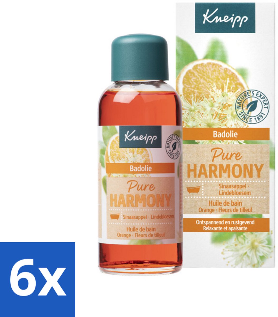 6 x Kneipp - Badolie - Oranje lindebloesem - 100 ml - Kneipp Badolie - Badolie Oranje - Lindebloesem Badolie - Ontspannende Badolie - Aromatherapie Bad