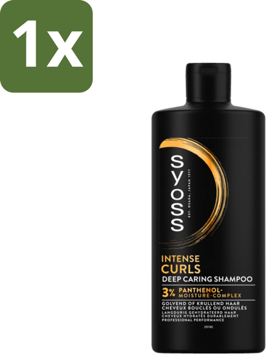 1 x SYOSS - Curls Intense - Shampoo - Langdurige Styling - 440ml - Krullen Verzorging - Krulhaar Shampoo - Krulhaar Hyderatatie - Krulhaar Pluisvermindering - Salonkwaliteit Shampoo