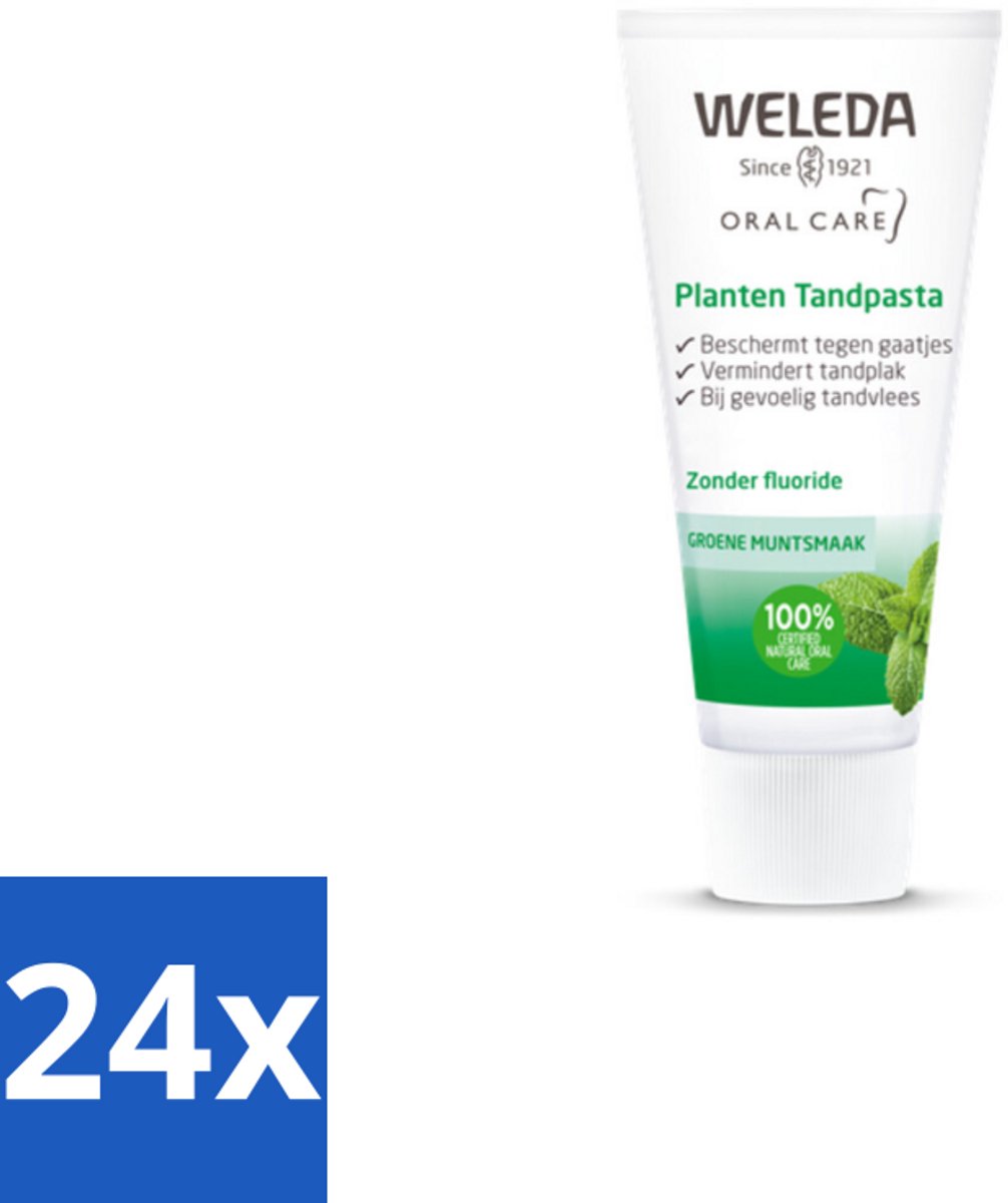24 x WELEDA - Planten tandpasta - 75 ml - Tandpasta - Natuurlijke Tandpasta - Biologische Tandpasta - Kamille Tandpasta - Tandvlees Verzachten