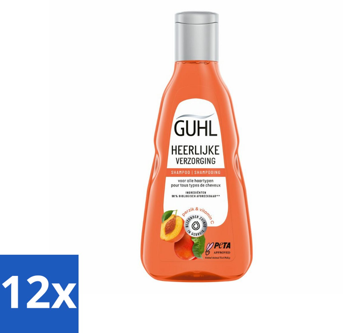 12 x Guhl - Shampoo - Heerlijke Verzorging - 250 ml - Haarverzorging - Shampoo - Guhl - Conditioner - Glanzend Haar