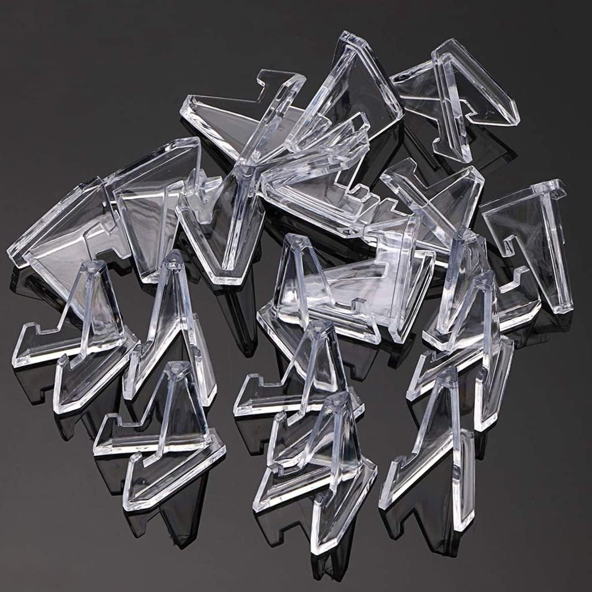 Thijox - 20 Stuks Acrylic Easel Stand Munten Stand - Helder Mini Munthouder voor Munt Bewaring en Collecties - Perfect voor Munt Display en Presentati