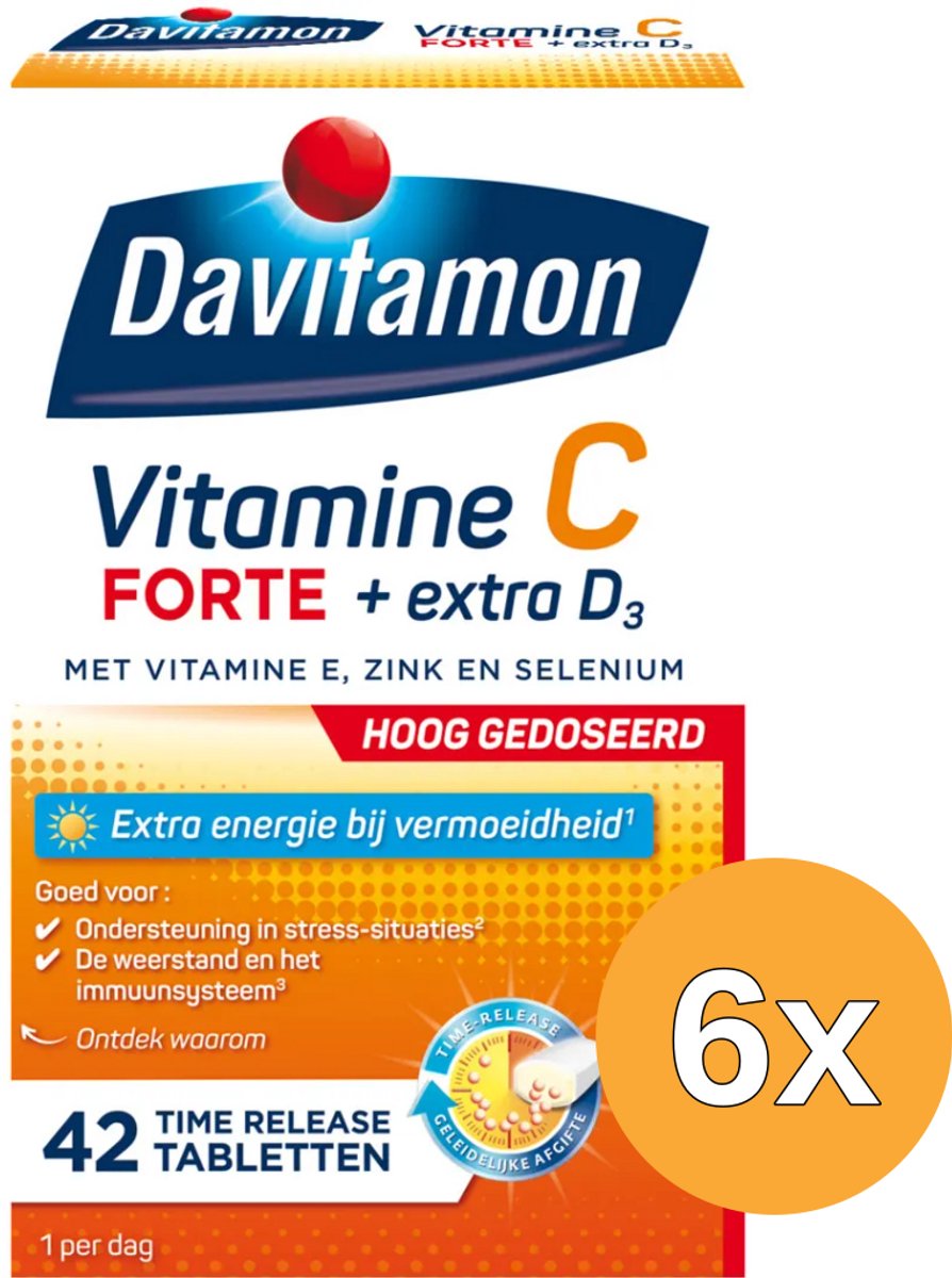 6x Davitamon C time-release (42 tabletten)