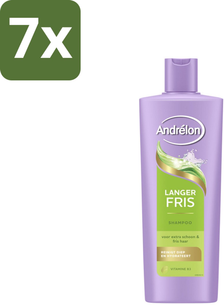 Andrélon – Shampoo – Langer Fris – 400 ml - Bulkverpakking - 7 stuks
