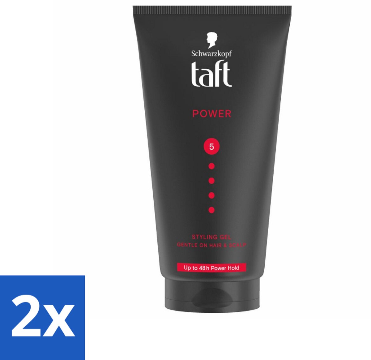 2 x Taft - Power 5 - Styling Gel - Sterke hold voor elke stijl - 150 ml - Haarstyling Gel - Sterke Fixatie - Taft - Haarproducten - Langdurige Styling