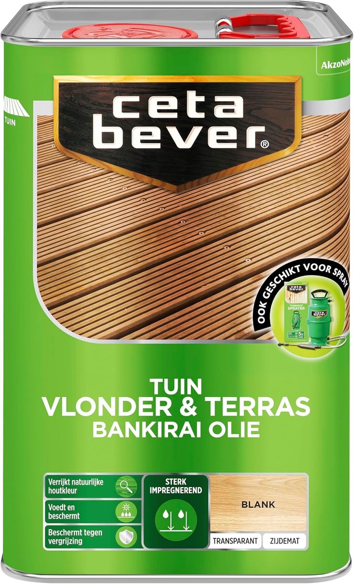 Terrasolie 4 liter - Bankirai - UV-bestendig - Voedt en beschermt - ShopVlot