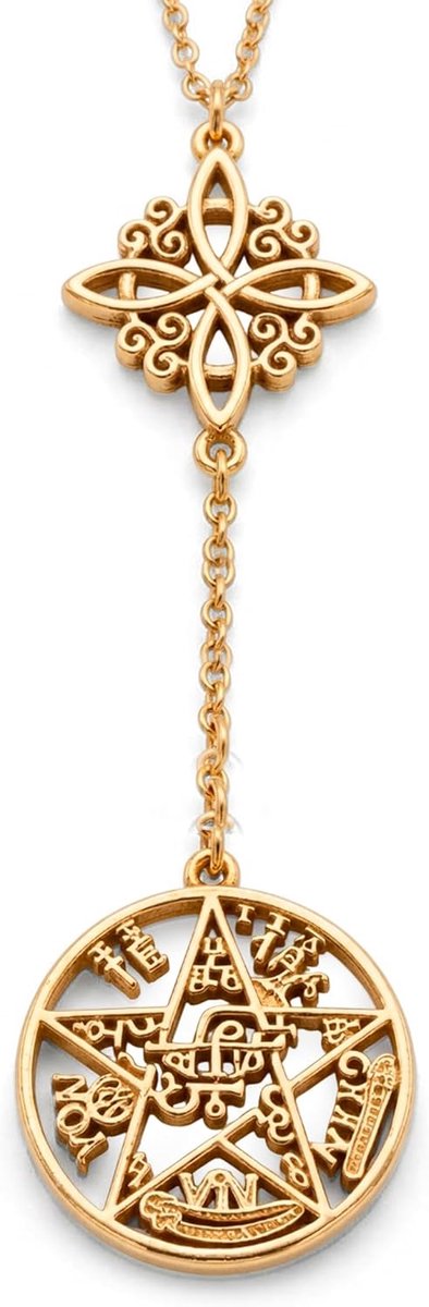 Hanger Tetragramaton met 7 chakra's - lange spirituele symbolen - geschikt voor yoga en meditatie - ShopVlot
