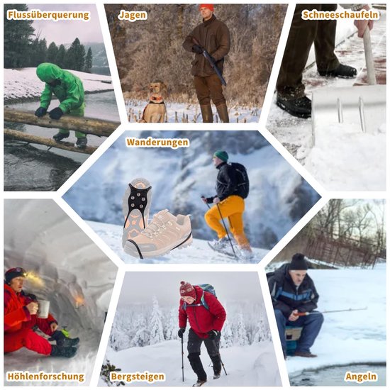 Schoenen spikes voor de winter, antislip schoenspikes voor wandelen en outdoor activiteiten van Dailygoods — afbeelding 3