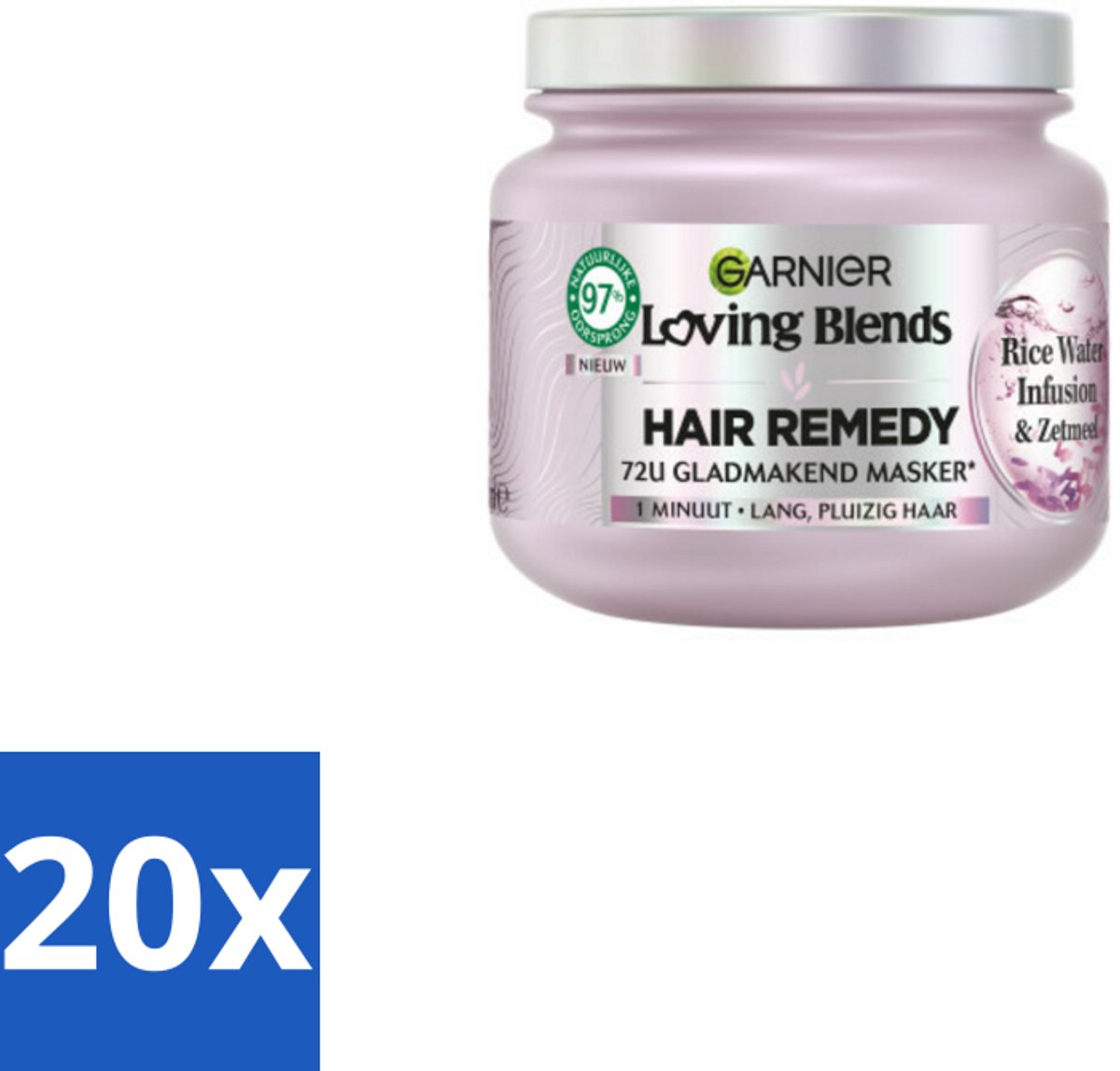 20 x Garnier - Loving Blends - Haarmasker - Rice Water Infusion - Glans & Zachtheid - Lang Haar - 340 ml - Haarmasker - Rice Water Infusion - Glans En Zachtheid - Lang Haar - Hydratie