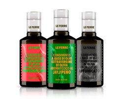 Le Ferre - Italiaanse Olijfolie Grill & Spicy Trio Set (3x 250 ml) – Chili, Gerookte & Jalapeño – Premium Extra Vierge Infusies – Luxe Cadeauset voor BBQ, Pizza & Burgers