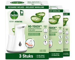 Dettol Foam Magic Automatische Zeepdispenser Starter + Aloë Vera Navulling - 200ml - Voordeelverpakking 3 stuks