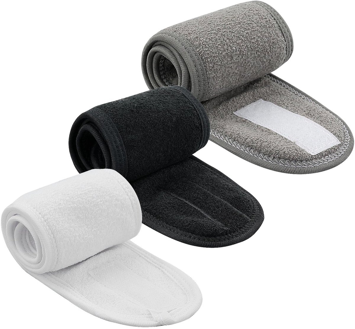Hoofdband Set van 3 Verstelbare - Zelfklevende handdoek - Gezichtslus voor make-up - Ideaal voor gezichtswas - ShopVlot