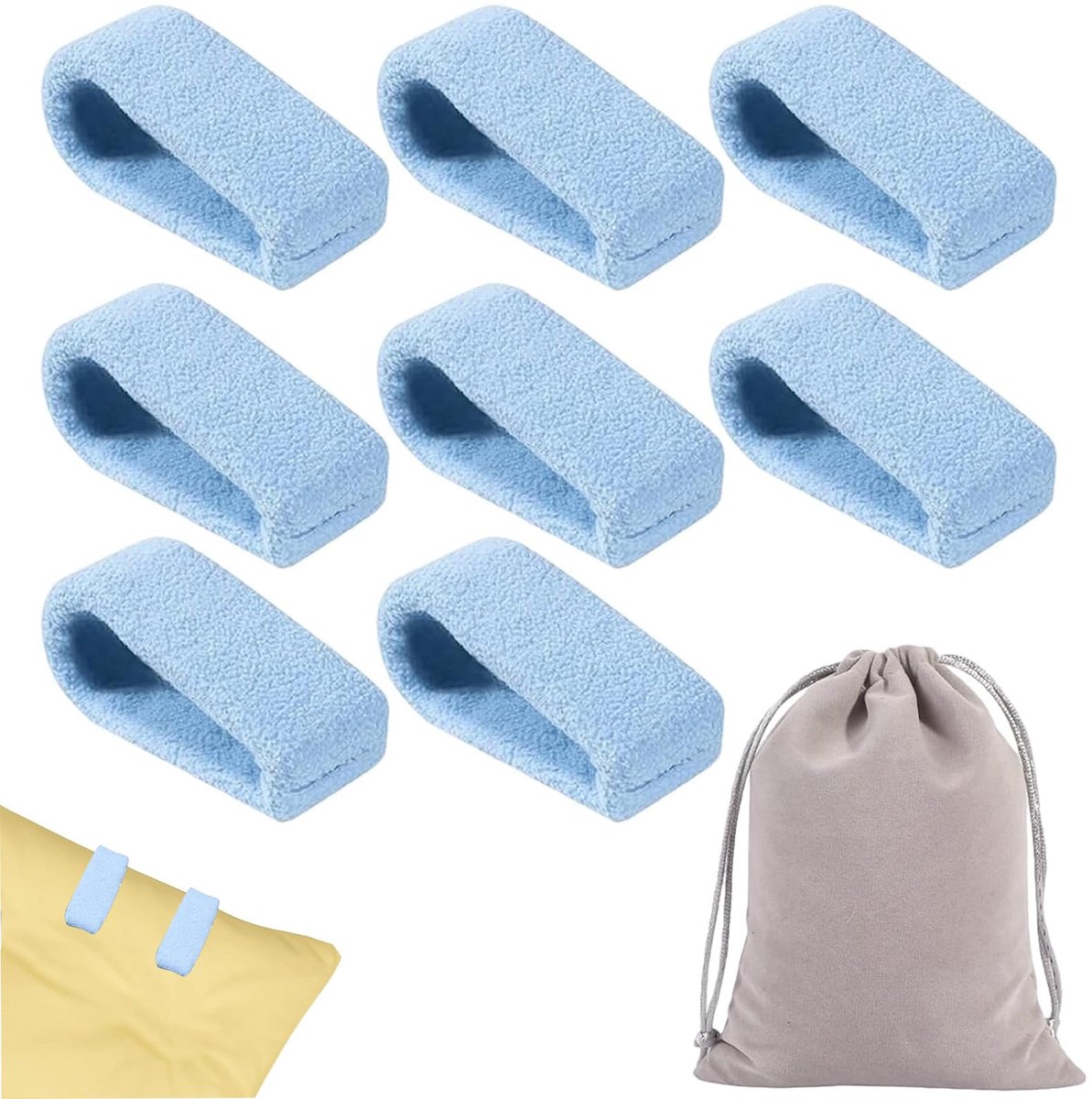 Beddengoed klem 8-delig - ergonomische ABS plastic clips - veilig en duurzaam - eenvoudig te gebruiken - ShopVlot