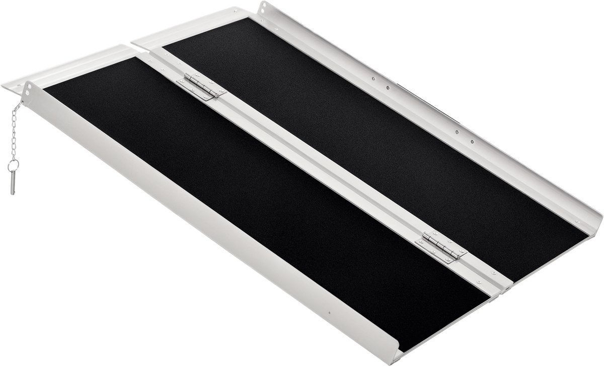 HOMCOM-rolstoelhelling - Aluminium - 91x72x5cm - Zwart