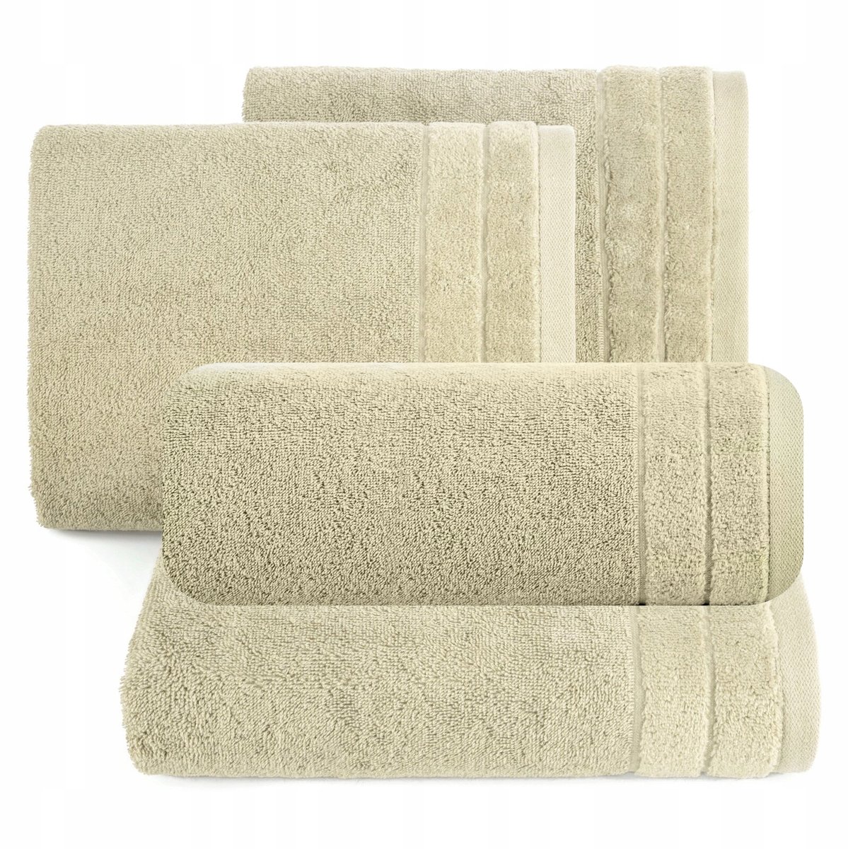 Luxe Katoenen Handdoeken Set (2x 70x140cm, 2x 50x90cm) Beige 500 GSM